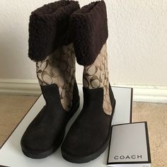 Brand New Set Of Coach Boots. A Perfect Combination Of Comfort From An Ugg And Style From Coach. Winter Brown Coach Boots, Casual Brown Coach Boots, Casual Coach Ankle Boots, Coach Ankle-high Casual Boots, Coach Casual Ankle-high Boots, Casual Coach Ankle-high Boots, Casual Ankle-high Coach Boots, Coach Boots, Coach Shoes