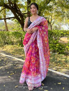 Uppada Pattu Sarees, Printed Organza, Patiala Salwar, Casual Saree