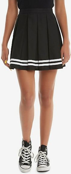 Black Punk Mini Skirt For School, Black Punk Skirt For School, Black Pleated Tennis Skirt For School, Trendy Black Tennis Skirt For School, Edgy Pleated Skirt For School, Black School Uniform Tennis Skirt, Black Cotton Tennis Skirt, Black Sporty Pleated Mini Skirt, Sporty Black Pleated Mini Skirt