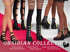 Jius Sims, Demonia Boots, Cc Shoes, Sims 4 Cc Shoes, The Sims 4 Packs, Sims 4 Cc Folder, Casas The Sims 4