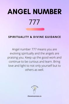 an angel number with the words, spirit and divine guidance