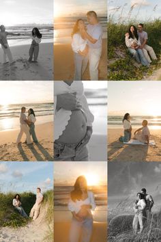 an image of a couple on the beach with their pregnant baby bumping in the sand