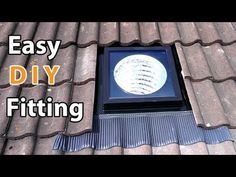 an image of a roof vent with the words easy diy fitting on top of it