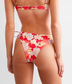 O'Neill Antalya Floral Jensen Swim Bottom - Pink Medium, Women's Bittersweet Floral print mid-rise lined swim bottom Side tie details Cheeky coverage. Shell: 82% Polyamide 18% Elastane. Lining: 92% Polyester 8% Elastane. Hand wash cold. Do not bleach. Lay flat to dry. Do not iron. Do not dry clean. Apparel & Accessories > Clothing > Swimwear Printed Tie-side Beachwear Bottoms, Beachy Tie-side Bottoms With Floral Print, Beachy Floral Print Tie-side Bottoms, Floral Print Tie-side Bottoms For Beach, Summer Floral Print Tie-side Bottoms, Red Tie-side Bottoms For Beach Party, Red Printed Bottoms For Vacation, Floral Print Fitted Bottoms For Poolside, Tropical Tie-side Bottoms With Floral Print