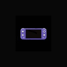 a purple nintendo wii game controller on a black background