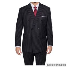 Steve Harvey Reserve Black Pinstripe Suit In 40l. This Suit Was Worn Once And Dry Cleaned, It Is In Like New Condition. One Button On The Front Came Off, But That Button And An Extra Button Will Be Included With The Suit And Can Easily Be Sewn Back On. This Is A Great Classic Suit. Feel Free To Make An Offer! Steve Harvey Suits, Harvey Suits, Black Pinstripe Suit, Steve Harvey, Classic Suit, Pinstripe Suit, Mens Suits, Blazer Suit, Two Piece