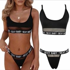 “Sexy Baby” Bra And Panty Set Mesh In The Middle Of Bra And Panty Size S, L, Xl 17x Hot Clothes, Arsenal Ladies, Backless Bra, Hot Lingerie, Pretty Lingerie, Cardcaptor Sakura, Bra And Panty Sets, Bras And Panties, Lingerie Fashion