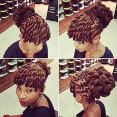 I sooo like this Loc Hairstyles Black Women, Loc Styles Black Women, Female Loc Styles, Rasta Hairstyles, Loc Updo, Dreads Hairstyles, Loc Hairstyles, Beautiful Dreadlocks