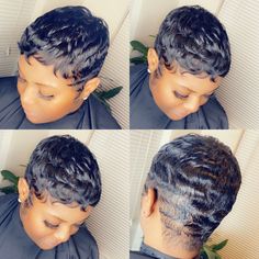 Wig For Black Women Human Hair, Short Pixel Haircut Black Women, Blue Pixie Haircut Black Women, Pin Curl Pixie Cut Black Women, Short Blue Hair Pixie Black Women, Rhianna Pixie Haircut, Super Short Pixie For Black Women, Rihanna Black Pixie Cut