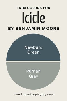 Best Trim Colors for Icicle 2142-70 by Benjamin Moore Newburg Green Benjamin Moore Color Palettes, Bm Puritan Gray, Puritan Gray Benjamin Moore, Bm Newburg Green, Best Trim Colors, Newburg Green, Trim Colors, Color Pairs, Accent Colors For Gray