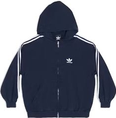 Balenciaga Streetwear, Balenciaga X Adidas, Adidas Zip Up Hoodie, Adidas Zip Up, Zip Up, Balenciaga, Zip Ups, Navy Blue, Street Wear