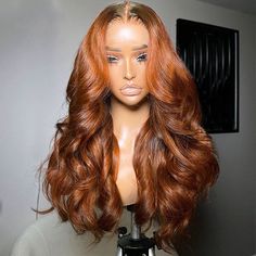 Product Details: Wig Type 13x4 or 13x6 Lace Frontal Wig Material 100% Human Hair, Last for 1+ years Texture Body Wave Density 180% or 250% Color Copper Brown Lace Transparent Lace Cap Size Standard Medium Size (S or L size custom pls contact customer service) Features Pre-plukced Hairline Handling Time Ship within 24 hours after payment Delivery Time 3-5 Business Days Free Shipping Return Policy Free Return within 30 Days Orange Hair With Brown Roots, Ginger Hair Black Roots, Ginger Sew In Weave, Ginger Wigs For Black Women, Unique Wigs, Sew In With Closure, 2000s Hairstyles, Body Wave Lace Front Wigs