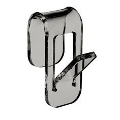 a metal object that is shaped like the letter p