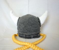 Viking hat PDF crochet pattern child teen by lovinghandscrochet Viking Hat Pattern, Viking Hat Crochet Pattern, Norse Costume, Crochet Viking, Crochet Viking Hat, Yellow Beanie, Viking Hat, Boy Hat, Crochet Hat Pattern