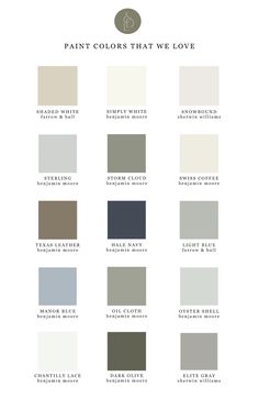 the paint colors that we love