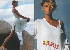 elle 80's http://www.nomad-chic.com 80s Summer Fashion, Swim Editorial, 90s Beach, Adventure Time Girls, Sailor Shirt, Azzedine Alaia, Vacay Outfits, Elle Magazine