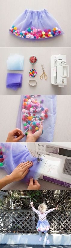 there are many different pictures that show how to use sewing tools and materials for crafts