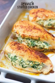 Spinach Stuffed Chicken Breast Recipes, Stuffed Flounder, Stuffed Chicken Breast Spinach, Healthy Low Carb Dinners, Healthy Chicken Recipes Easy, Diner Recept, Resep Diet, Health Dinner, Breast Recipe