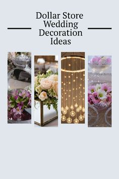 dollar store wedding decoration ideas with flowers and candles