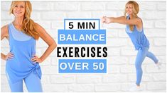 the woman is doing exercises with her hands on her hips and arms behind her back