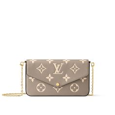 LOUIS VUITTON® - Félicie Pochette - Dove/cream Louis Vuitton Felicie Pochette, Timeless Bags, Louis Vuitton Official Website, Duffle Bag Travel, Louis Vuitton Pochette, Monogrammed Leather, Louis Vuitton Official, Silver Jewelry Fashion, Tie And Pocket Square