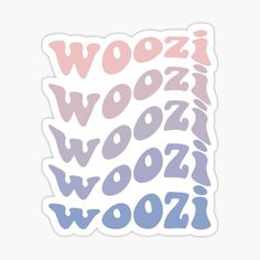 some type of sticker that says woozi woozi woozi woozi