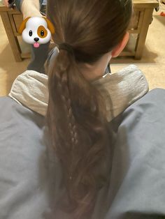 Ponytail with small braid Ponytail With Small Braid, Mini Braids Ponytail, Low Pony Braid, Orientation Day, Ponytail Braid, French Braid Ponytail, Braid Ponytail, Small Braids, Braided Ponytail Hairstyles