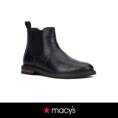 in stock Classic Black Boots With Cushioned Footbed, Classic Winter Boots With Cushioned Footbed, Casual Black Chelsea Boots With Moc Toe, Black Chelsea Boots, Artificial Leather, Chelsea Boots, Chelsea, Shoes Mens, Men's Shoes