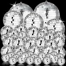 a bunch of disco balls sitting on top of each other