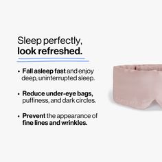 Siebenfach ausverkauft und zweifach preisgekrönt – unsere Deep Sleep Mask. Sie wirkt entspannend auf die Augen und sorgt für maximalen Komfort beim Einschlafen. Mit 100 % Lichtundurchlässigkeit ermöglicht sie eine durchgehende, erholsame Nachtruhe. Entwickelt und empfohlen von Dermatologen, fördert sie eine gesündere Haut während des Schlafs.  ✓ 100% hypoallergene Maulbeerseide ✓ Leichter Einschlafen und längerer REM-Schlaf ✓ Keine geschwollenen Augen mehr ✓ Beugt feinen Linien und Augenfalten v