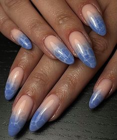 Pool Nails, Ombre Gel Nails, Water Nails, Viral On Tiktok, Eye Nails, Floral Nail Art, Cute Gel Nails