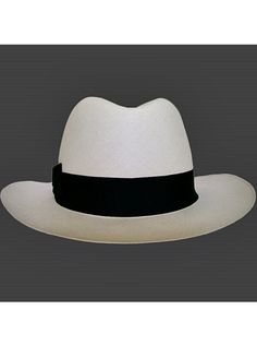 Brand: Gamboa PremiumColor: Natural Material: Toquilla Straw Brim: 8 cm. (3 1/10")Grade: 40 (Museum Select)learn more Sweatband: Cotton Twill, 3 cm. (1.18") Crown: 11 cm. (4 3/10") Ribbon: Linen Description: With the highest grade of straw weaving attainable, this luxurious hat is an absolute work of art. It is handmade in Montecristi, the worldwide famous Panama Hat town in Ecuador. This Panama Fedora hat, classic and elegant will be yours for a lifetime. Each hat is individually hand blocked a White Adjustable Panama Hat For Formal Occasions, White Brimmed Panama Hat For Formal Occasions, White Flat Brim Fedora For Formal Occasions, White Classic Hat With Curved Brim, White Formal Panama Hat, Classic White Hat With Curved Brim, Classic White Brimmed Hat, White Formal Panama Hat With Short Brim, Classic White Flat Brim Hat