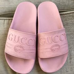 Gucci Pink Slippers Size 36 In A Good Condition Gucci Pink, Pink Slippers, Shoes Gucci, Gucci Shoes, Slippers, Gucci, Women Shoes, Pink, Women Shopping