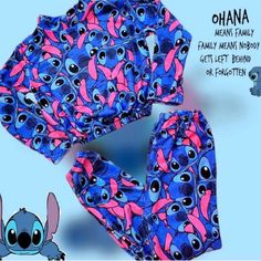 Super Soft Fleece Home Made Fits Adult Small Or Fits Kids 8-12yrs Old Stitch Pjs, Pijama Stitch, Stitch Things, Stitch Pajamas, Stitch Clothing, Stitch Dress, Nike Shoes Women Fashion, Apple Watch Bands Fashion, Stitch Stuff