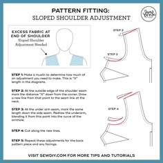 the instructions for how to make an easy sewing pattern