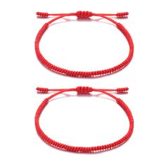 PRICES MAY VARY. Meaning: red string of fate bracelet is a symbol of love,a metaphor for being together forever, pray for luck and happy marriage Adjustable: lucky protection bracelets are adjustable from 6.5"(fully cinched) - to 10.8"(fully loose) inches, Sturdy and adjustable to fit most wrist Package: 2pcs Kabbalah handmade bracelets with a message card in a pretty bag Gift: simple and unisex design,perfect gift for couple lover women men on birthday,Christmas,Valentine's Day,Thanksgiving Day Red String Of Fate Bracelet, String Of Fate, Red String Of Fate, Friends Women, Red String Bracelet, Red String, Protection Bracelet, Couple Bracelets, Pretty Bags