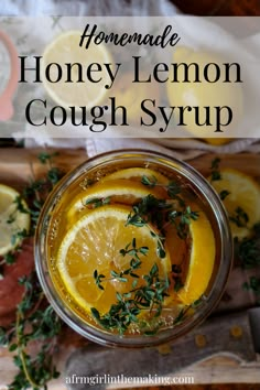 Honey Lemon Cough Syrup, Thyme Syrup, Cough Syrup Recipe, Natural Cough Syrup, Homemade Cough Syrup, Thyme Tea, Best Cough Remedy, Homemade Cough Remedies, Cough Medicine