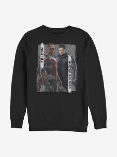 50% Cotton  50% PolyesterWash cold; dry lowImportedListed in men's sizes Falcon And Winter Soldier, Falcon And The Winter Soldier, Team Sweatshirts, Marvel Clothes, The Winter Soldier, The Falcon, Winter Soldier, Crew Sweatshirts, Sweatshirt Designs