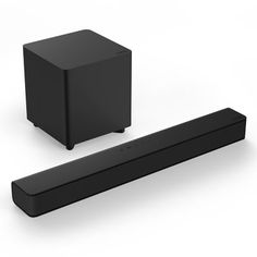 the soundbar and subwoofer are all black