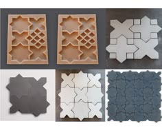 four different shapes and sizes of tiles