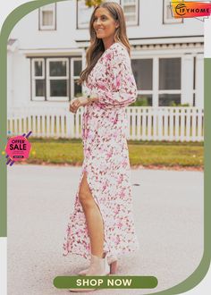 Purple Deep V Neck Ruched High Waist Floral Maxi Dress Feminine Long Sleeve Ruched Maxi Dress, Flowy Ruched Maxi Dress For Spring, Spring Flowy Ruched Maxi Dress, Long Sleeve Ruched Maxi Dress For Summer, Long Sleeve Ruched Maxi Dress For Brunch, Long Sleeve Ruched Maxi Dress For Daywear, Fall Ruched Maxi Dress For Day Out, Ruched Long Sleeve Dress For Vacation, Floral Maxi