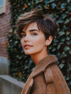 Trending Pixie Haircuts for 2024: Styles and Inspirations 2024 Pixie Trends, Straight Hair Pixie Haircut, Pixie Haircut Straight Hair, Cropped Pixie Haircut, Short Textured Pixie Cut, Bixie Colour Haircut 2024, Growing Out Pixie Cut, Short Textured Haircuts, Textured Pixie Cut