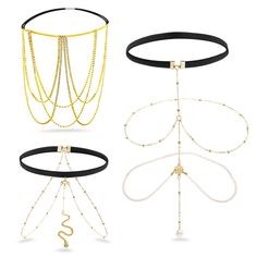 PRICES MAY VARY. Fashion jewelry:You will get 3pcs women Body Thigh Chain,including 1pc snake beach leg chain,1pc crystal leg chain and 1pc faux pearls leg chain.This is sexy and good fashion accessory if you’re showing off a little leg. It gives a side split an extra oomph so go for it. Compliments are endless upon wearing. Material and Size : This is stretchy and fits according to your thigh.They are made of high quality alloy and crystal, With vacuum plating on the surface,Lead and Nickel Fre Pearls Dress, Sister Bridesmaid, Thigh Chain, Leg Chain, Women Body, Pearl Dress, Steampunk Clothing, Crystal Accessories, Masquerade Ball