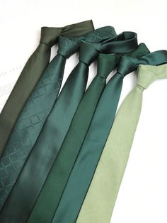 1pc Dark Green Handmade Necktie, Suitable For Daily, Party, Business Use As Gift Multicolor Casual,Street,Work   Polyester Plain,Striped Tie   Men Accessories, size features are:Bust: ,Length: ,Sleeve Length: Men Tie, Green Adjustable Tie For Party, Green Fitted Suit And Tie Accessories For Party, Fitted Green Suit And Tie Accessories For Party, Adjustable Green Tie For Party, Adjustable Green Ties For Party, Green Standard Tie For Party, Green Standard Tie For Parties, Prom Suit Green