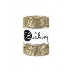 bobbiny twine cord in gold, 3mm x 50m spool