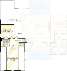 the second floor plan for this house