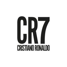 the cr7 logo is shown in black and white