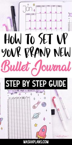 Want to start a Bullet Journal but not sure where to start? This step-by-step guide helps take you through the entire bullet journal setup process in 6 simple steps! Bullet Journal setup, how to start a Bullet Journal. New Bullet Journal, Bullet Journal For Beginners, Bullet Journal Setup, Bullet Journal Set Up, Creating A Bullet Journal