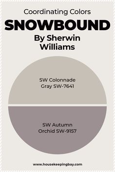 the color scheme for snowbound by sherwin williams, which includes grays and browns