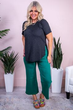 97% Cotton 3% Spandex Small(5-6) Medium(7-8) Large(9-10) XLarge(11-12) Brand Zenana Sizing: Sizes Small-XLarge: 24" Inseam Stretch Level 4/5 High-Rise Cropped Button/Zipper Back Pockets Frayed Hem Heather Wearing XLarge Beauty Soul, Cami Slip Dress, Flat Wedges, Wear Necklaces, Level 4, Bandeau Dress, Blowout Sale, Athleisure Wear, Short Leggings